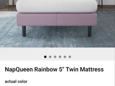 NapQueen Rainbow 5" Twin Mattress, New in Box, Rolled Foam Mattress