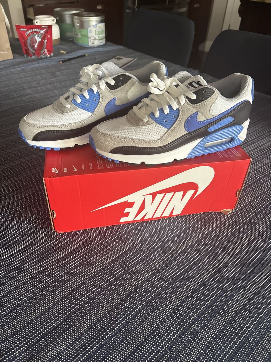 Nike air Max 90 blue black and white size 9