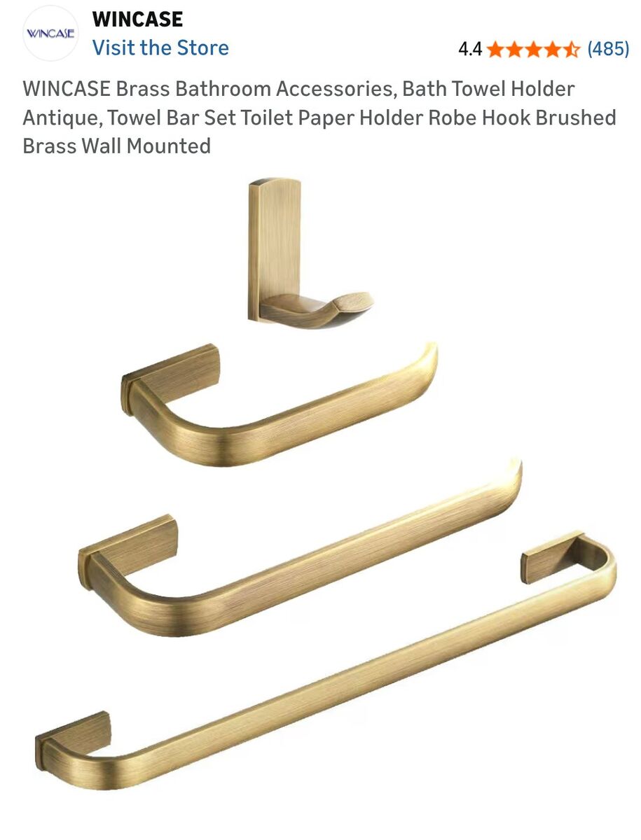 NEW Brass bathroom accessories 4 piece set