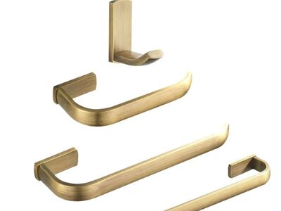 NEW Brass bathroom accessories 4 piece set