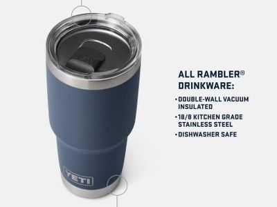 YETI Rambler 30 oz Tumbler with MagSlider Lid - Double-Wall Vacuum Insulated, Stainless Steel