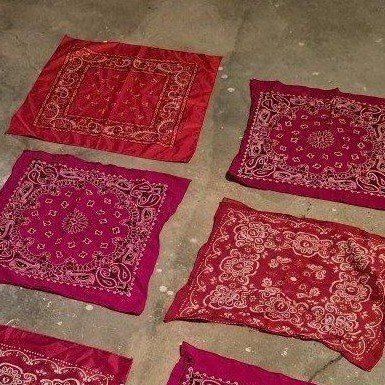 4 Red Paisley Bandanas - Versatile Headwear/Accessories