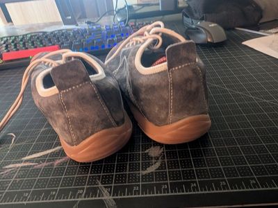 Camper Men's Dark Gray Suede Casual Sneakers EU 45 US 12 Gum Sole