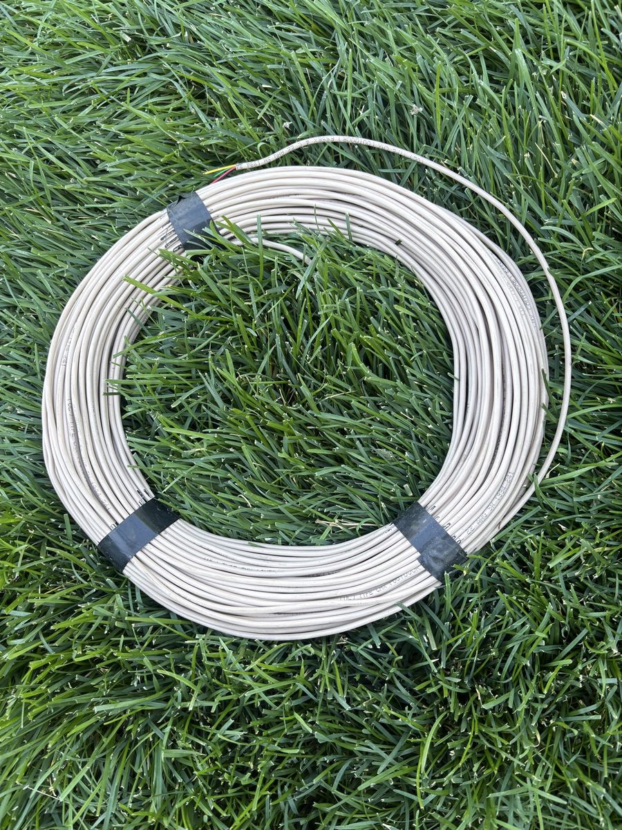New 22 gauge, 4 conductor X approximately 200 feet. Spool of Outdoor Communication or Control Cable Wire 