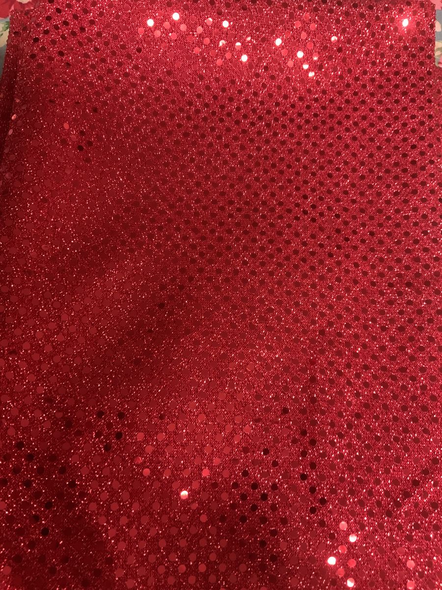 Red Mini Dot Sequin Fabric