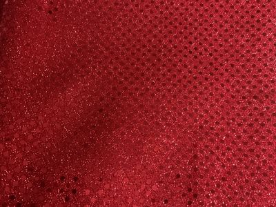 Red Mini Dot Sequin Fabric