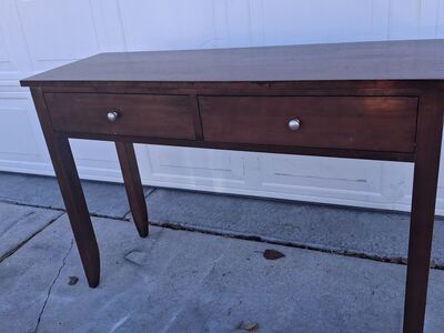 all wood entry way/sofa table/ceasar