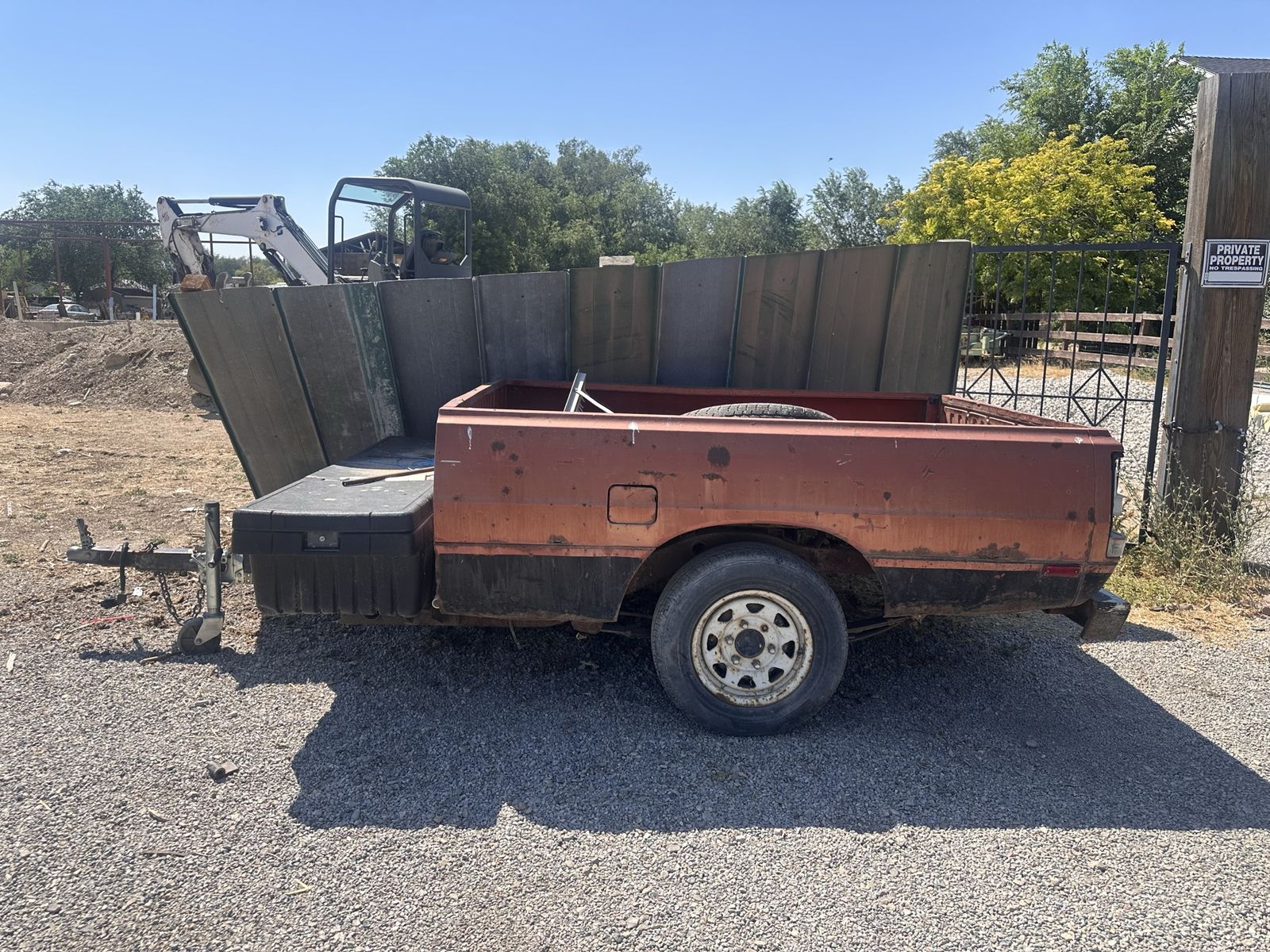 Custom Dodge Truck Bed Utility Trailer with Front Storage Box