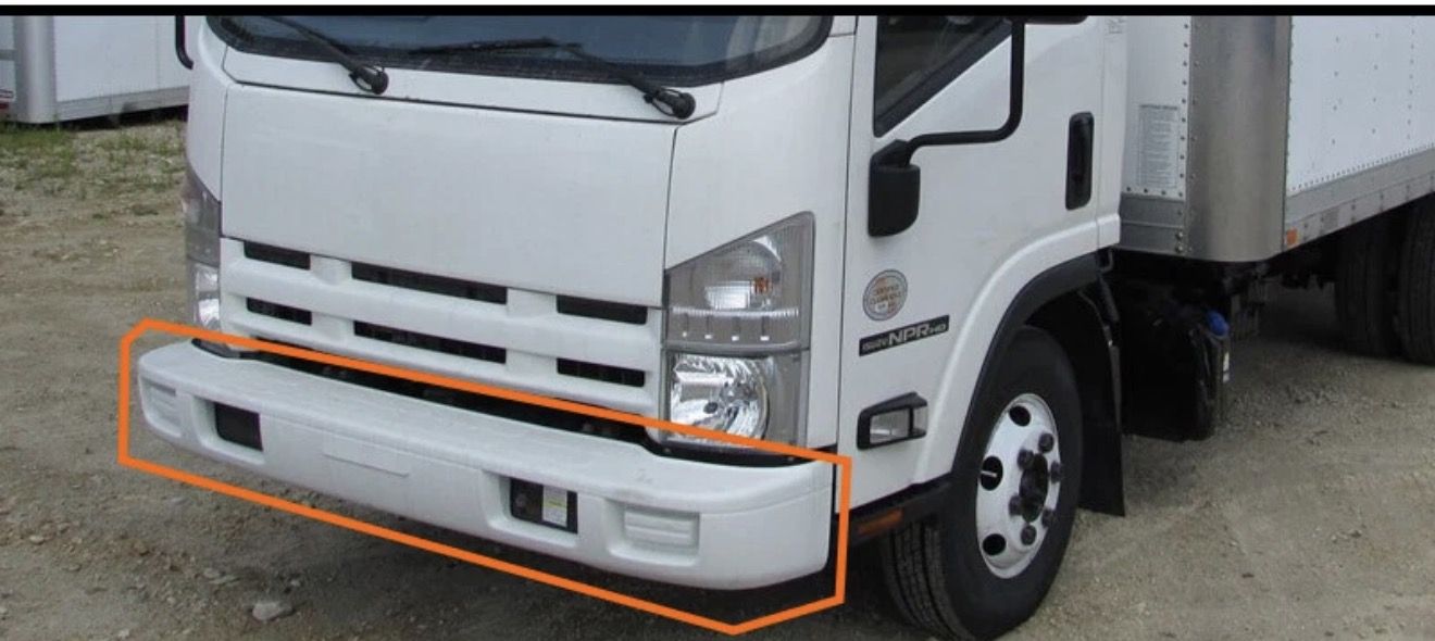 2007–2025 Isuzu NPR NQR NRR Front Bumper – New White Bumper Cover