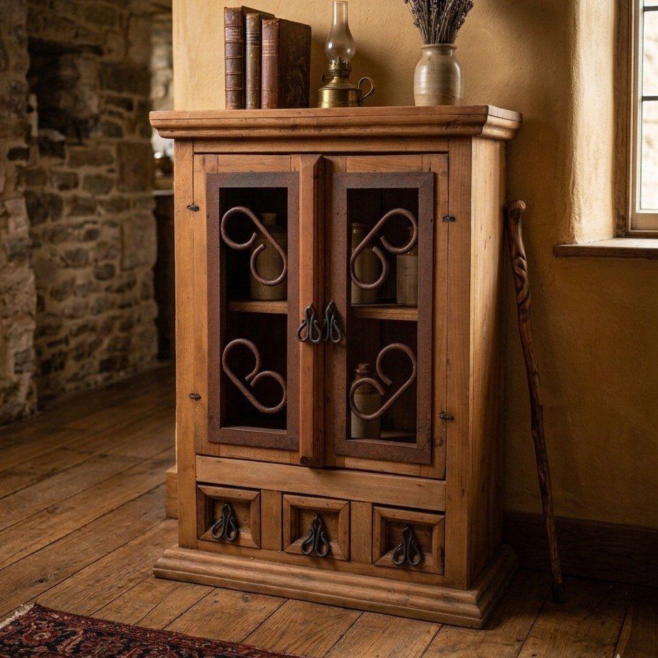 Pine Santa Fe Wood Cabinet