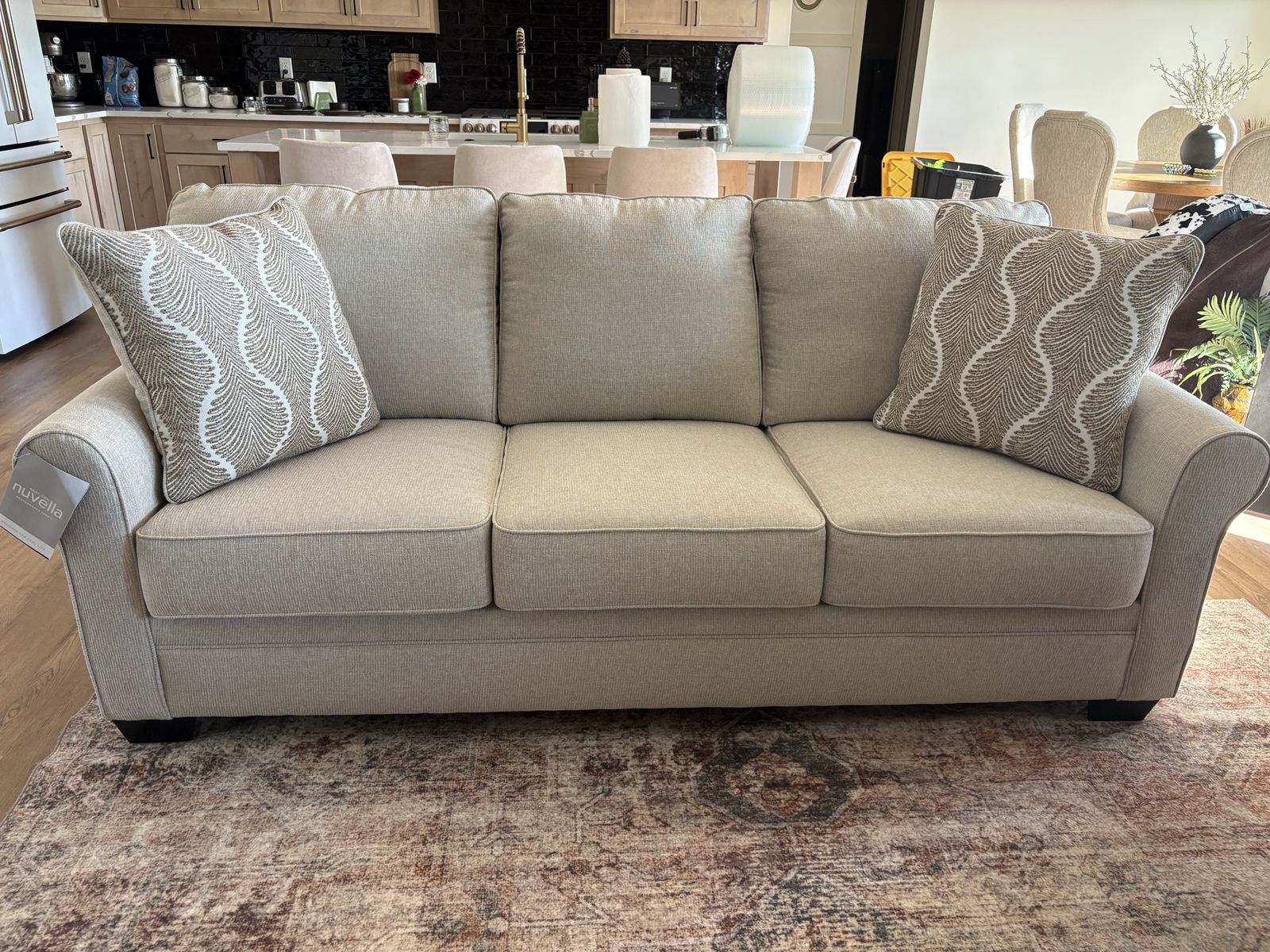 New with Tags Belcaro Place Next Gen Nuvella Performance Fabric Sofa from Ashley’s 