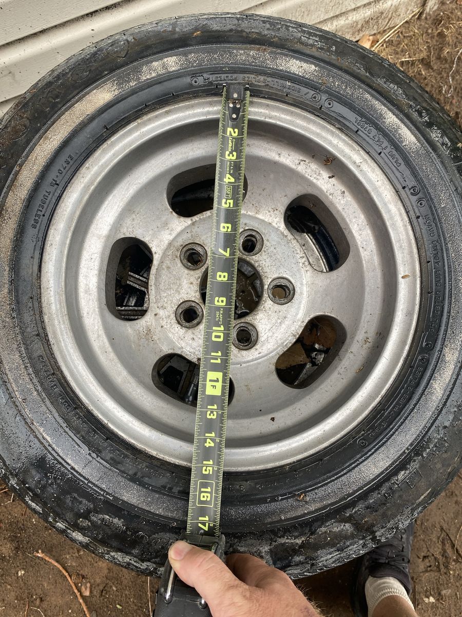 Used Wheel and Tire Assembly with Slotted Alloy Rim 15 inch
