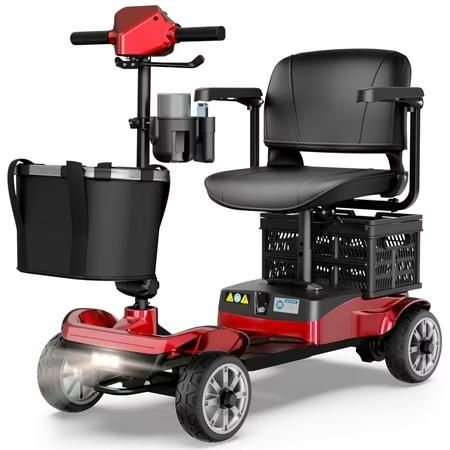 EAGLOG 4-Wheel Mobility Scooter, Battery, Red