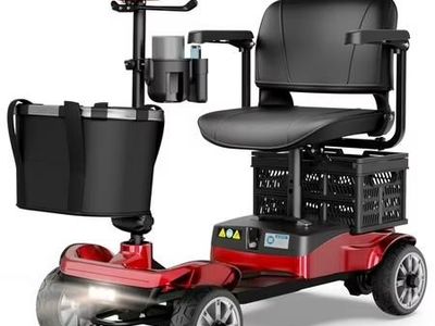 EAGLOG 4-Wheel Mobility Scooter, Battery, Red