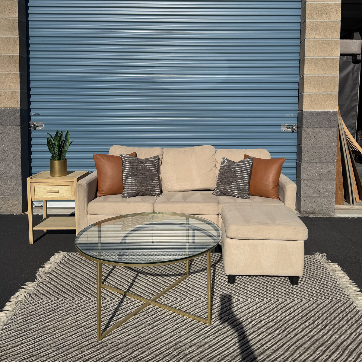 Free Delivery  Adorable Couch and Ottoman