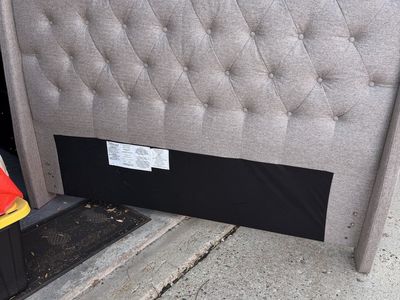 Queen Tufted Headboard and Adjustable Bed Base + beauty rest mattress