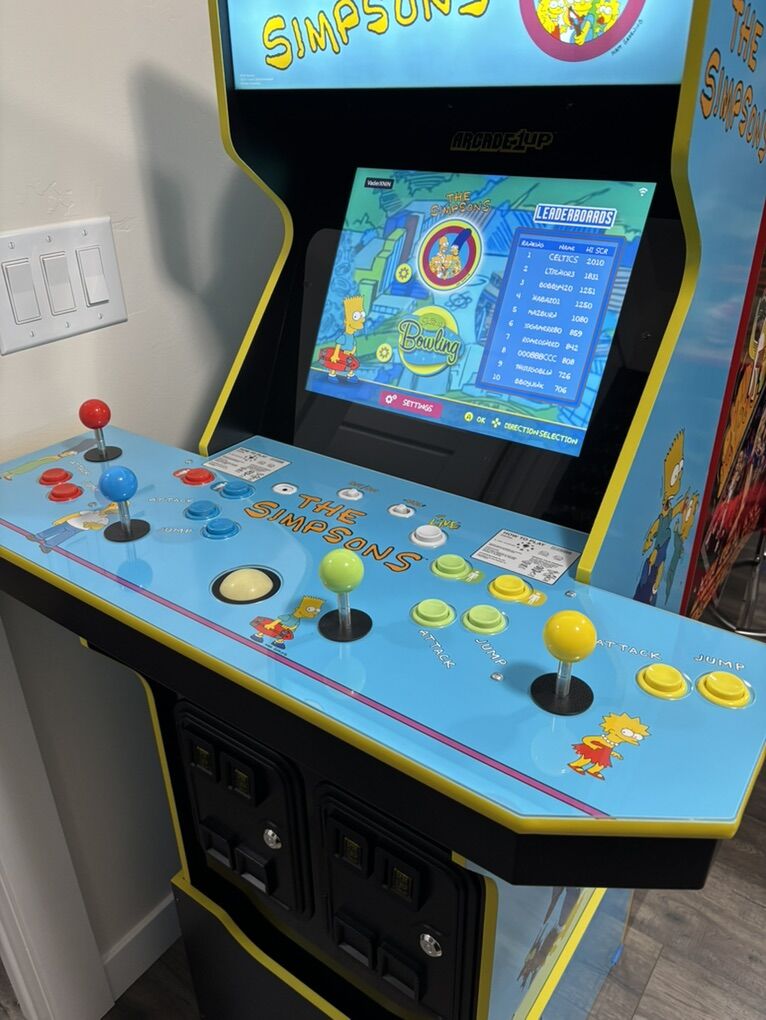 Arcade1up The Simpsons 4 Players Cabinet Like New!