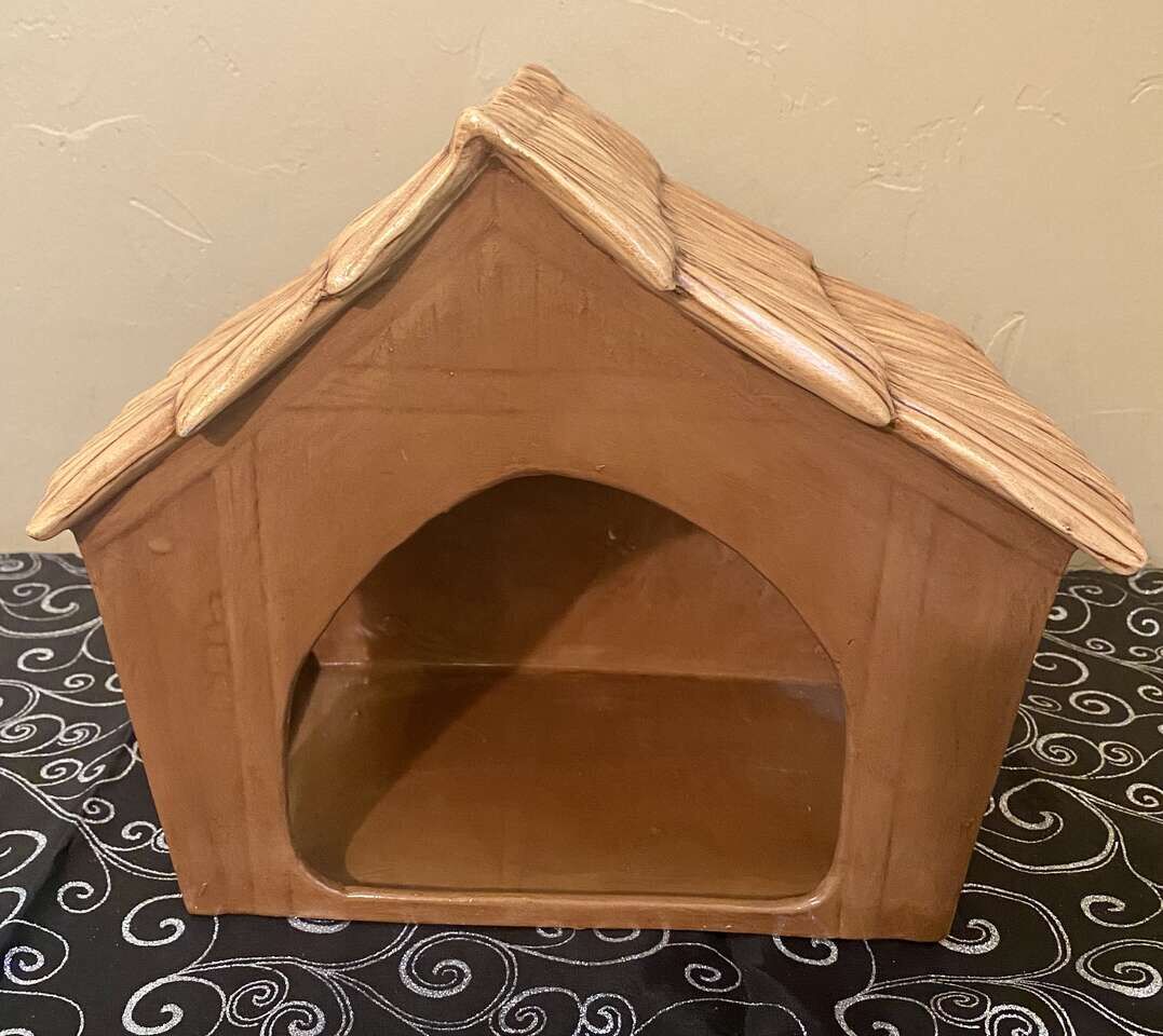 RARE - Vintage Atlantic Mold Nativity Stable w/ Floor - Compare @ $75+ - No Chips Or Scratches- C PIX