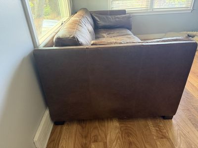 Leather sofa must go $100