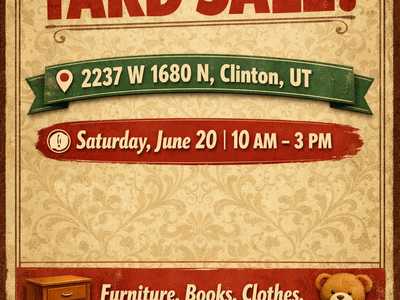 Huge Yard Sale. Moving and need to get rid of stuff.