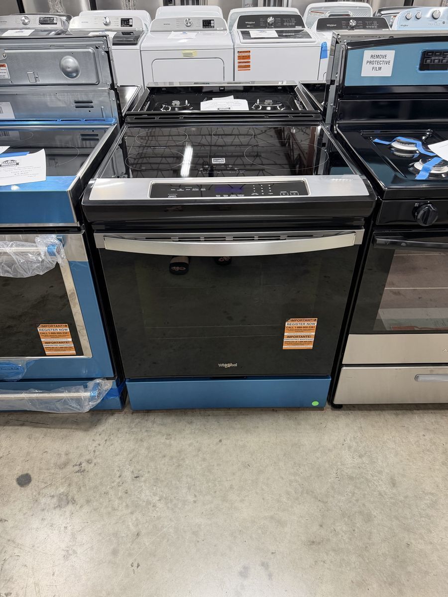 NEW WHIRLPOOL INDUCTION ELECTRIC SLIDE IN RANGE
