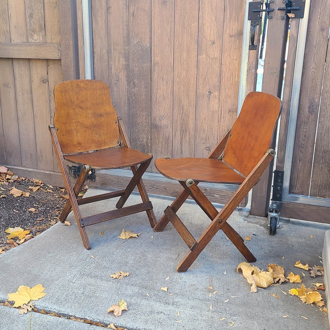 WWII Wood Folding Chairs
