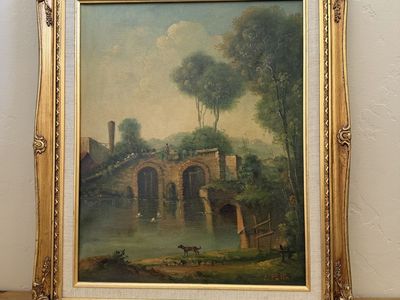 GEORGES PATIN. Oil on canvas, southern motif.