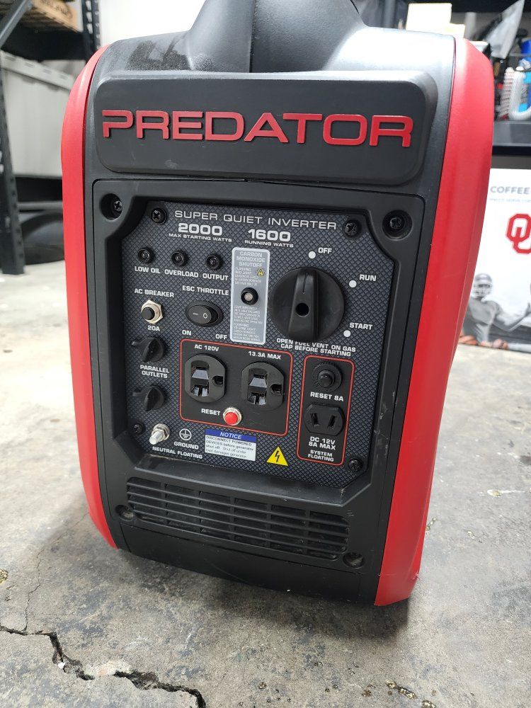 2000 Watt SUPER QUIET Inverter Generator with CO SECURE Technology