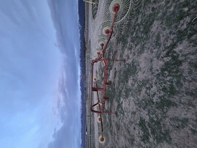 large old hay rake
