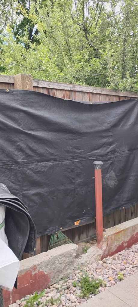 Durable Black Tarp/Privacy Screen