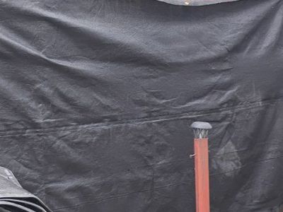 Durable Black Tarp/Privacy Screen