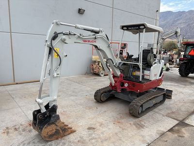 Takeuchi TB225 Compact Excavator with Canopy and Bucket