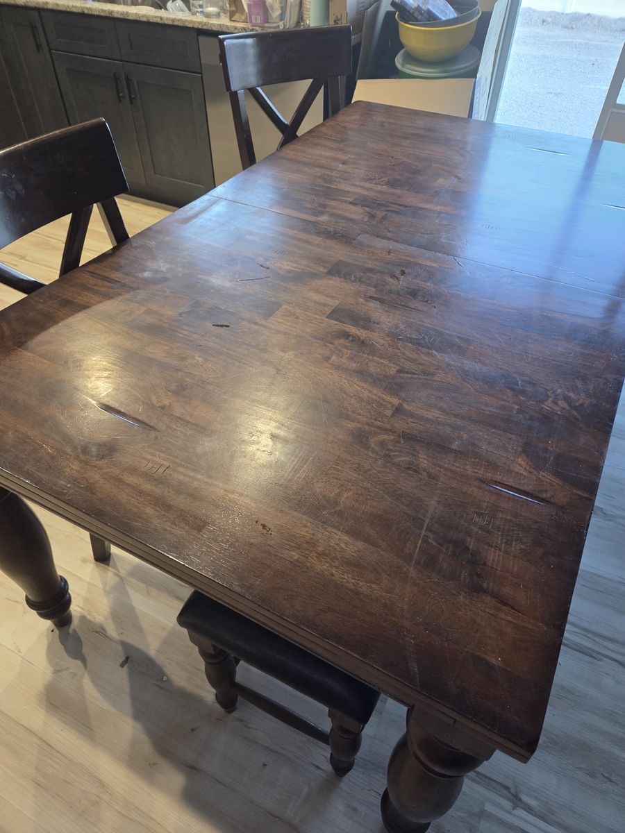 Dinning Table with Bench and 4 chairs