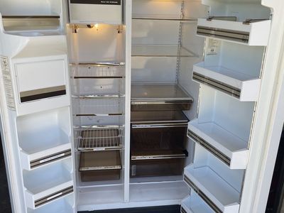 Free Hotpoint CSX27DLP Side-by-Side Refrigerator/Freezer - White, Dispenser Issue