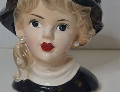 Vintage Lady Head Vase