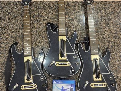 Guitar Hero Live Bundle for PS4 with 3 Guitars and Game Disc