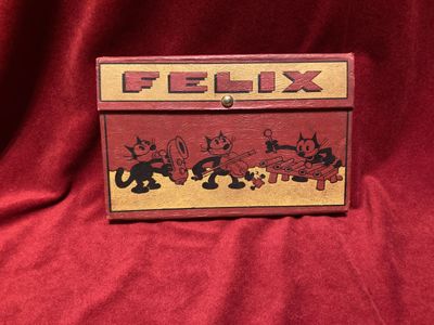 Vintage Rare 1933 Felix The Cat Jazz Marching Band Pencil Box NY American Pencil Co. Pat Sullivan