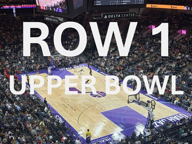 Utah Jazz vs Portland Trailblazers Tickets - ROW 1 UPPER BOWL SEATS