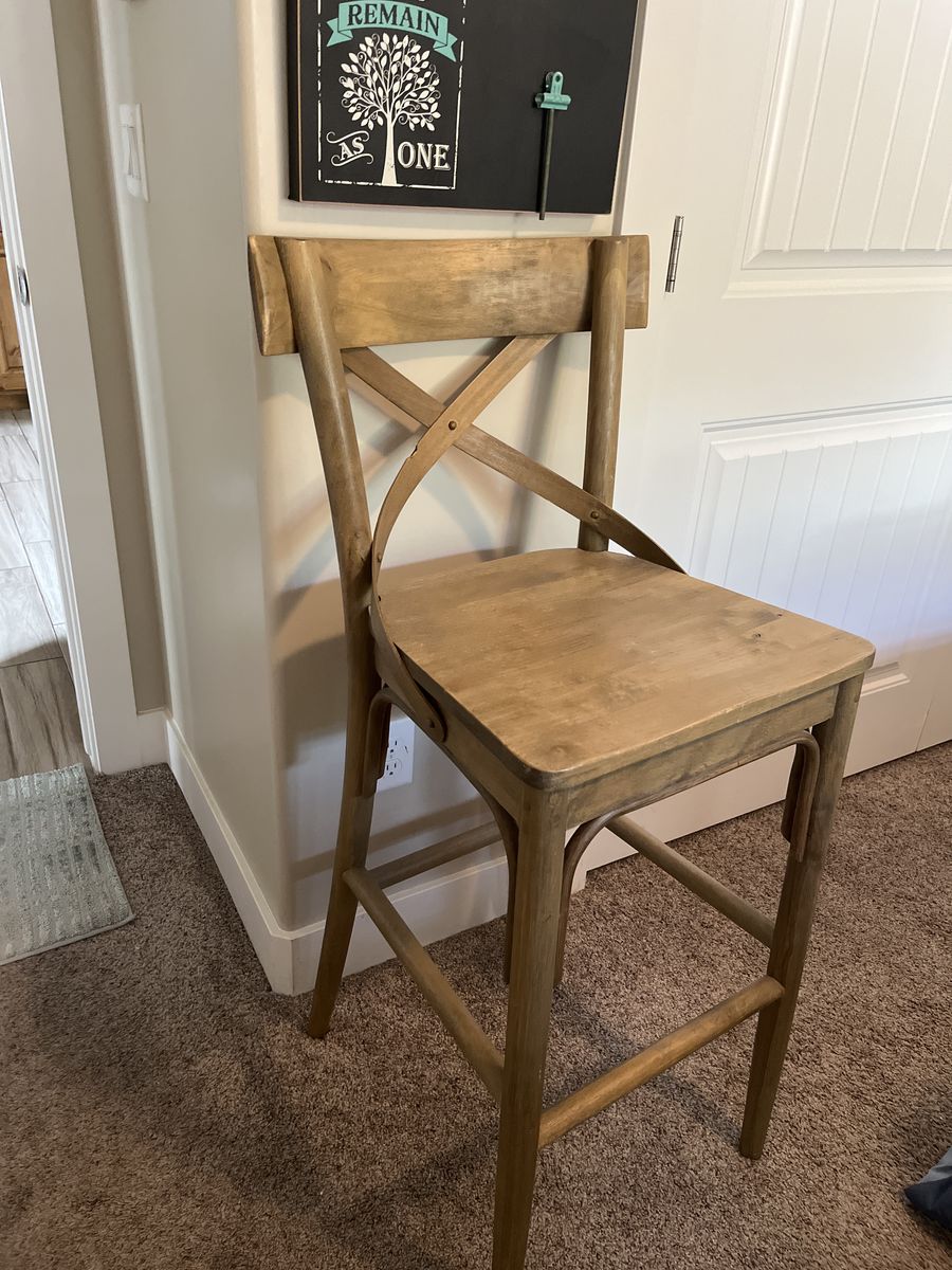 Bistro dstressed Wood Barstool