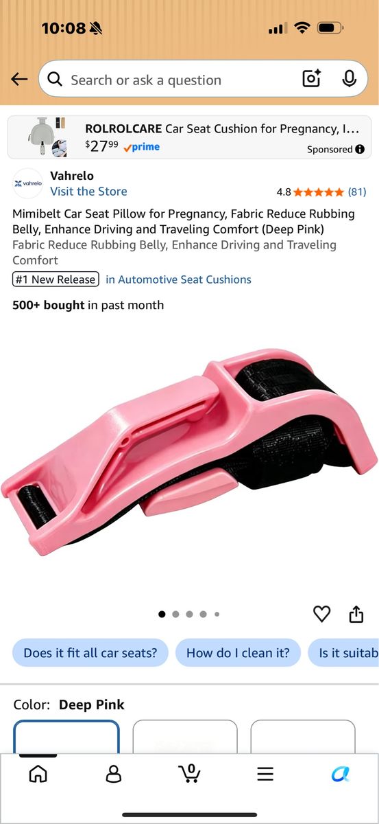 Car seat pregnancy belt adjuster