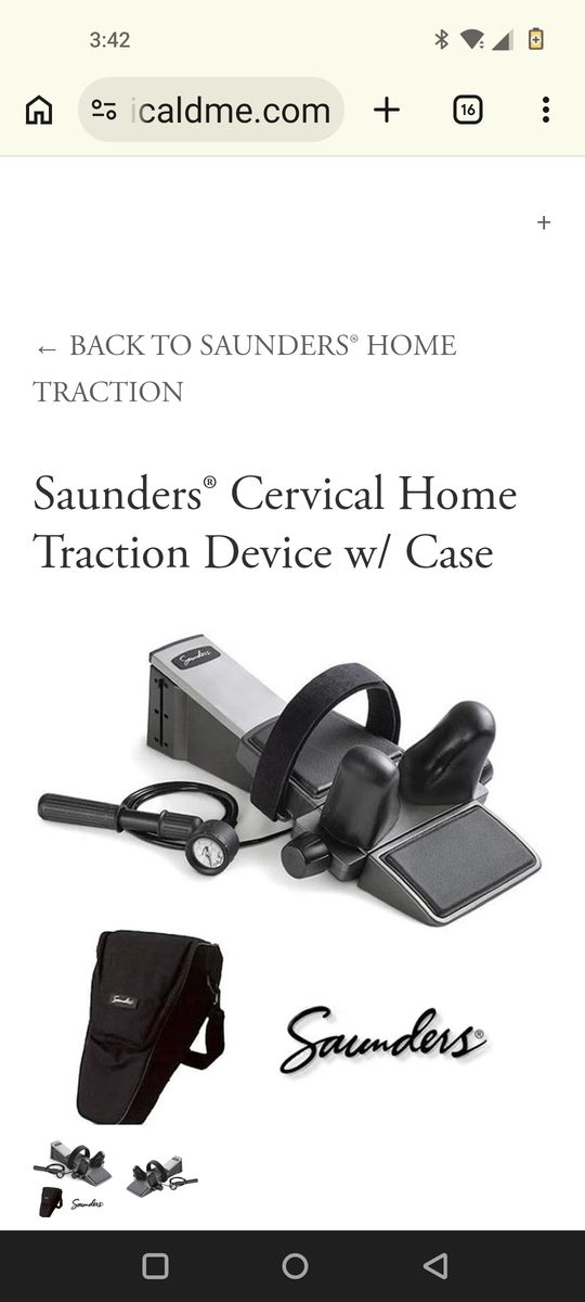 Saunders cervical home traction neck device