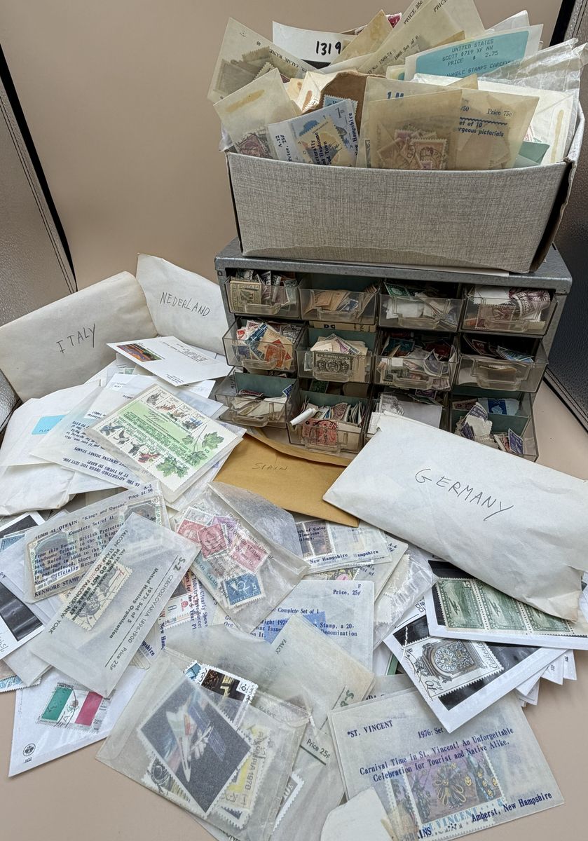 Huge worldwide mint stamp collection MUST SEE PICTURES!! Books, albums EVERYTHING!