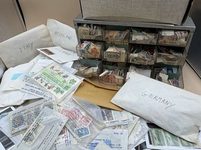 Huge worldwide mint stamp collection MUST SEE PICTURES!! Books, albums EVERYTHING!