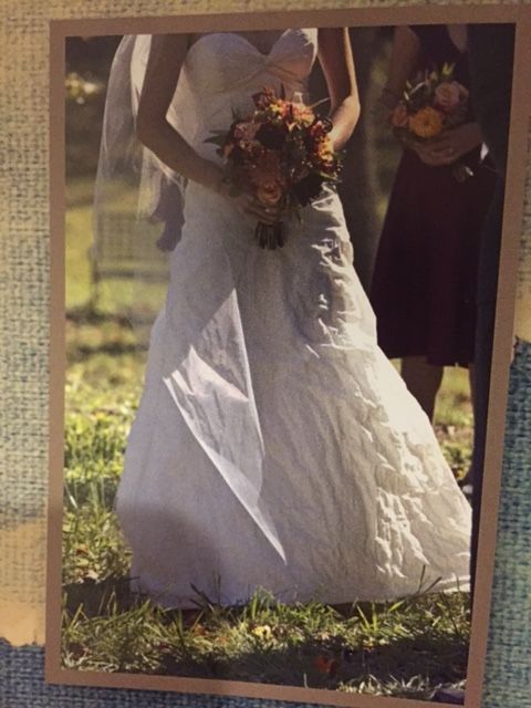 Nicole Miller wedding dress and Veil