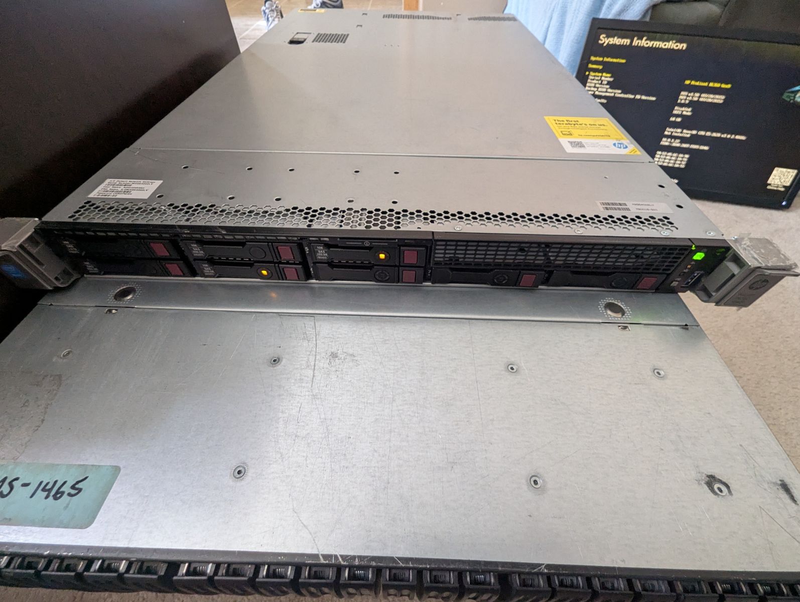 HP ProLiant DL360 Gen9 Server – Xeon E5-2620 v3 – 64GB DDR4 – 1.8TB SAS 6x300GB 15k SAS DRIVES