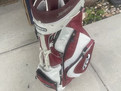 OGIO Uniter Golf Cart Bag - Burgundy / White / Grey