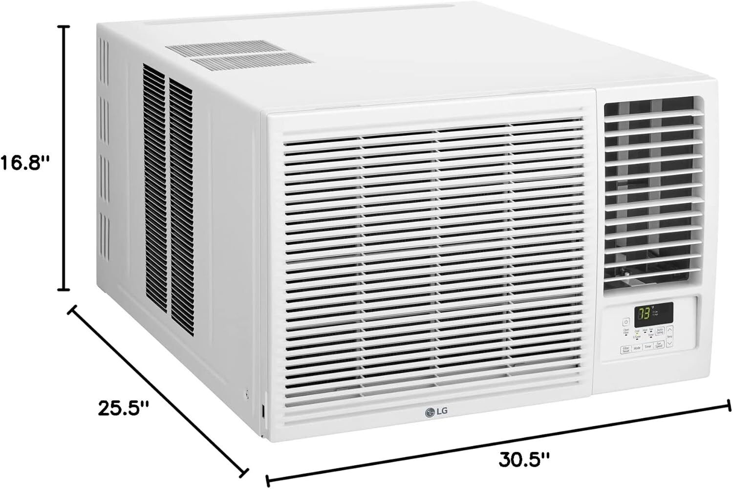 NEW LG AC 18,000 BTU model LW1823HR, 1000 sq ft, fits window up to 29"-41w, 18h"