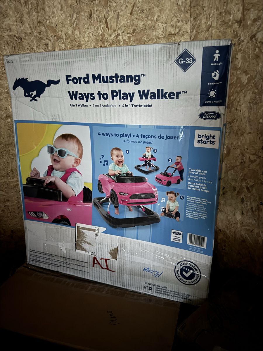 Bright starts 4in1 pink mustang baby activity ctr