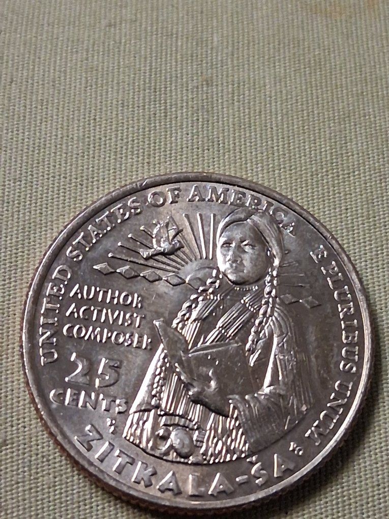 2024 P US Mint Quarter - Dr. Zitkala-Sa, Native American Author, Activist, Composer