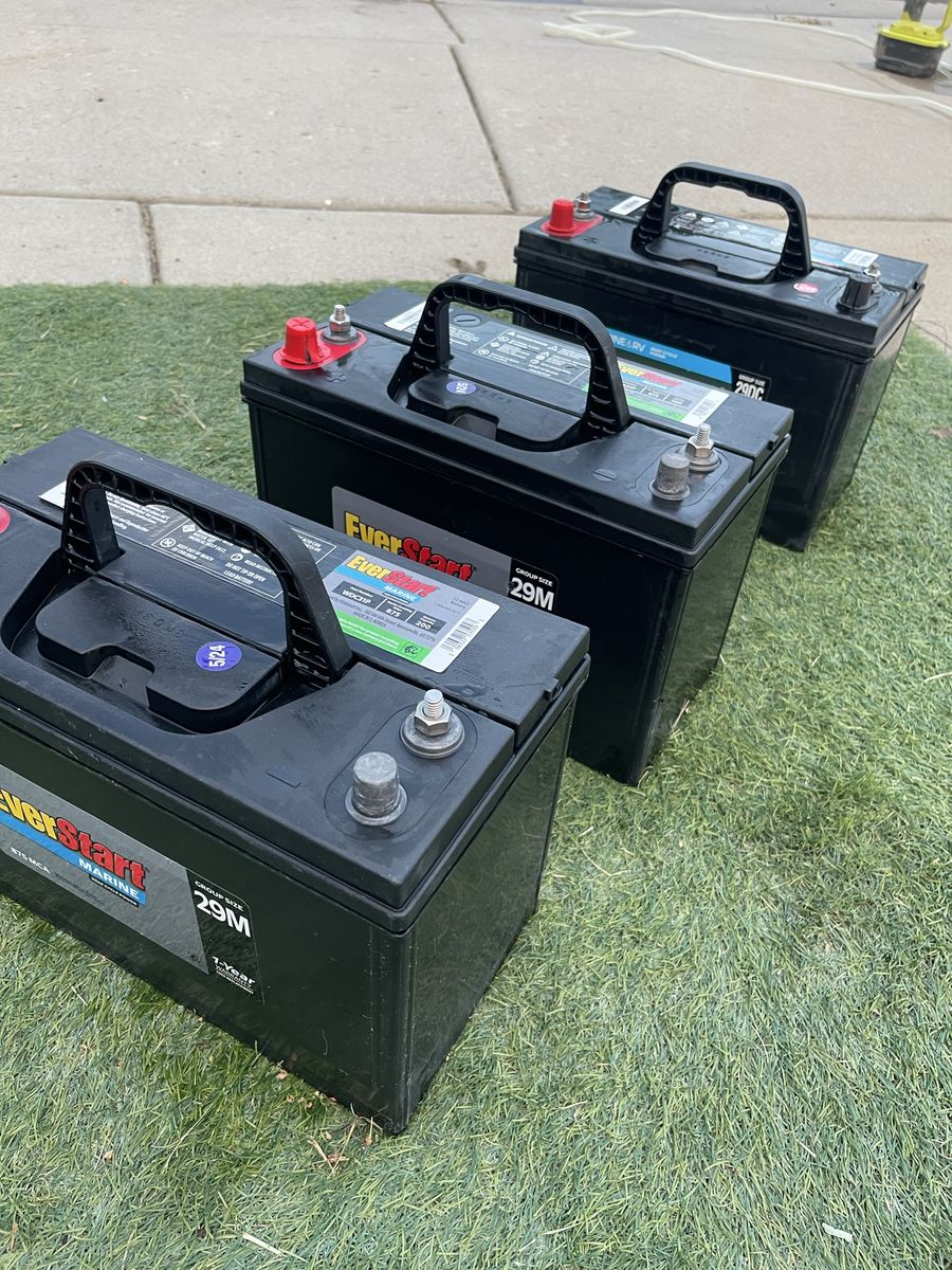 EverStart Marine Group Size 29M / 29DC Deep Cycle maintenance free AGM RV - Boat Batteries (price per each)